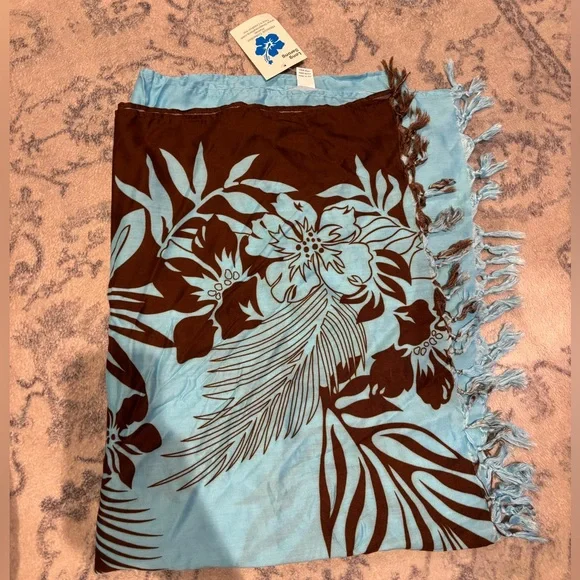 hibiscus collection sarong Wrap/Sarong Hibiscus Tropical Pattern - NWT - Picture 2 of 5